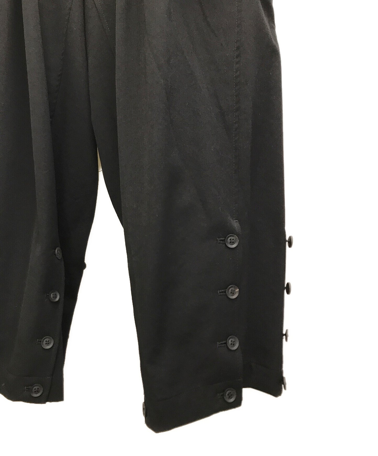 [Pre-owned] Yohji Yamamoto POUR HOMME Wrinkled Gabardine Hem Adjusted Pants HC-P28-100