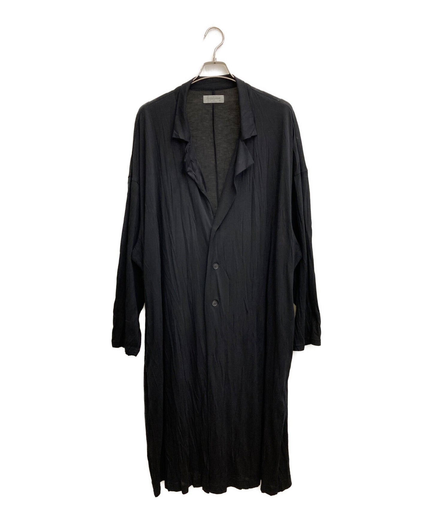 [Pre-owned] Yohji Yamamoto POUR HOMME 21SS TE/RY PLAIN STITCH WRINKLE LONG JACKET HD-T11-270