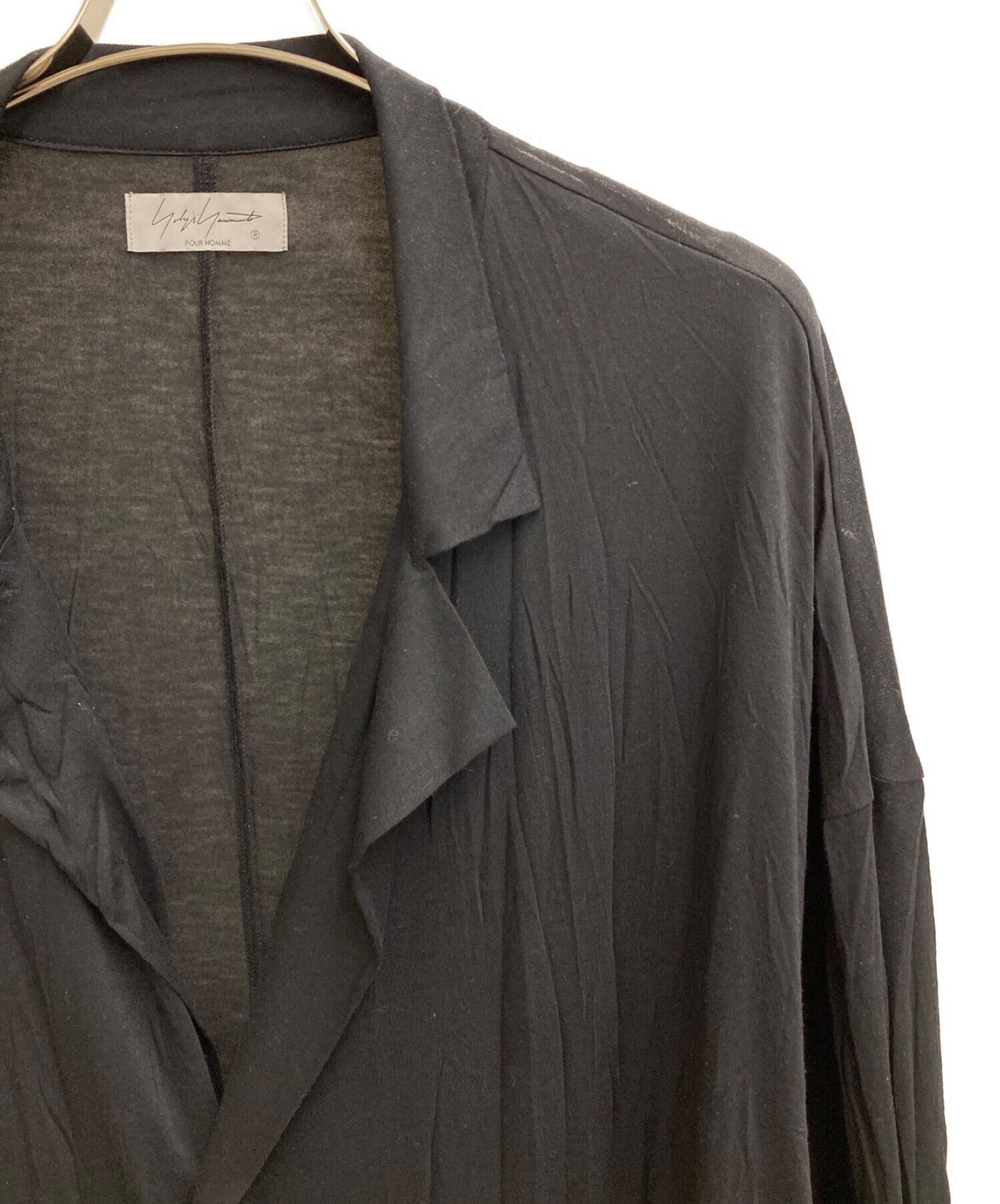 [Pre-owned] Yohji Yamamoto POUR HOMME 21SS TE/RY PLAIN STITCH WRINKLE LONG JACKET HD-T11-270