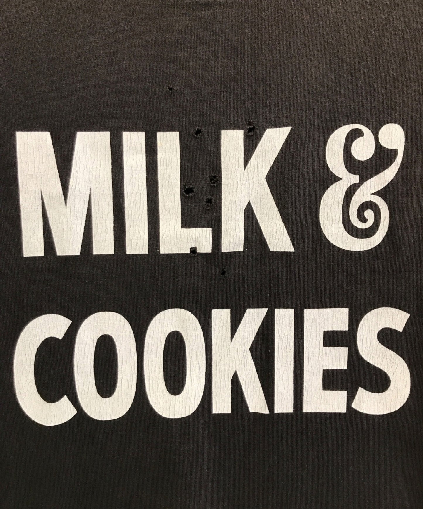 号码（n）ine牛奶和饼干T恤 /印刷T恤 /损坏的T恤