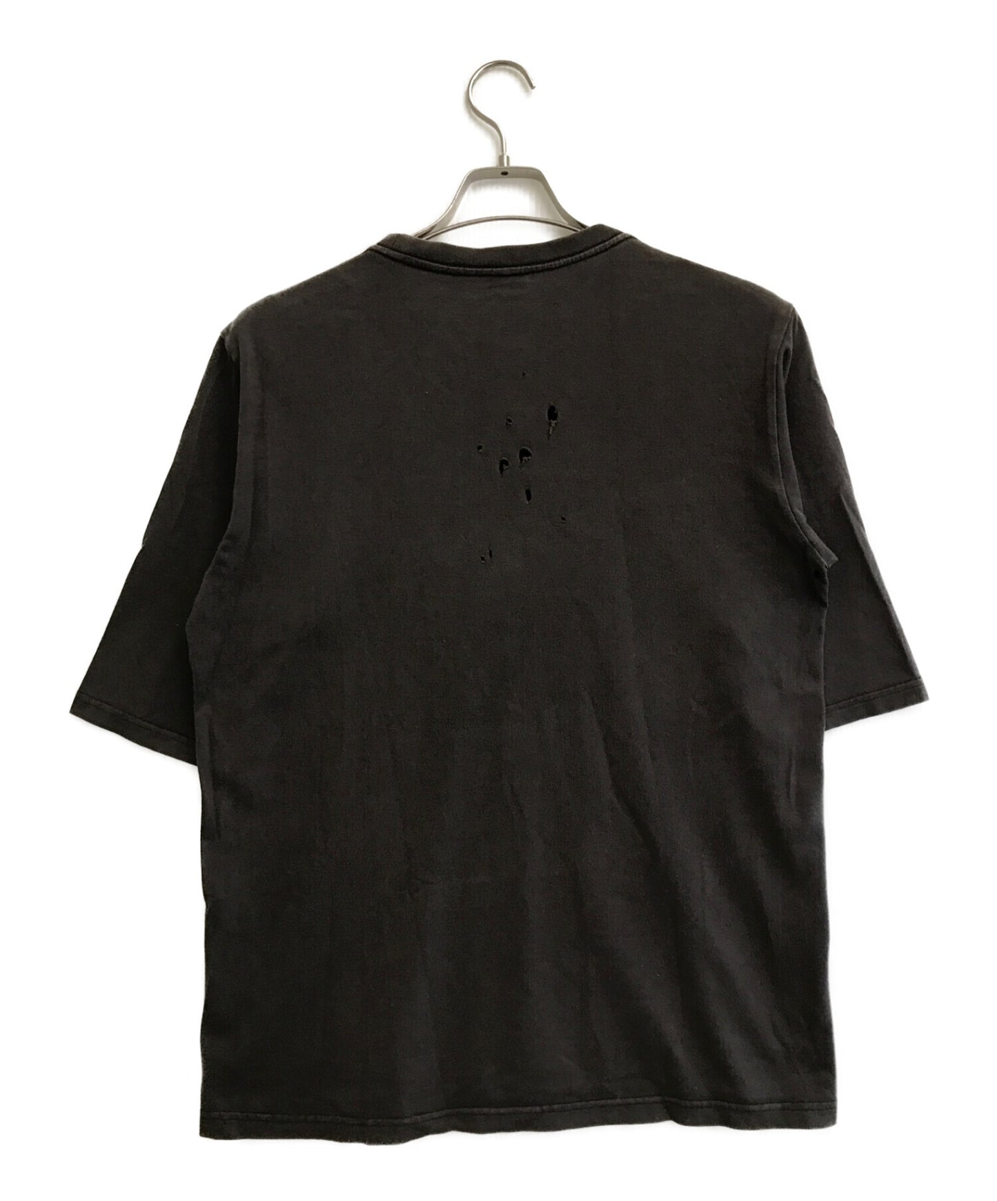 숫자 (N) INE 두개골 프린트 티셔츠 / 인쇄 티셔츠 / 손상된 티셔츠 / 탑 / 티셔츠