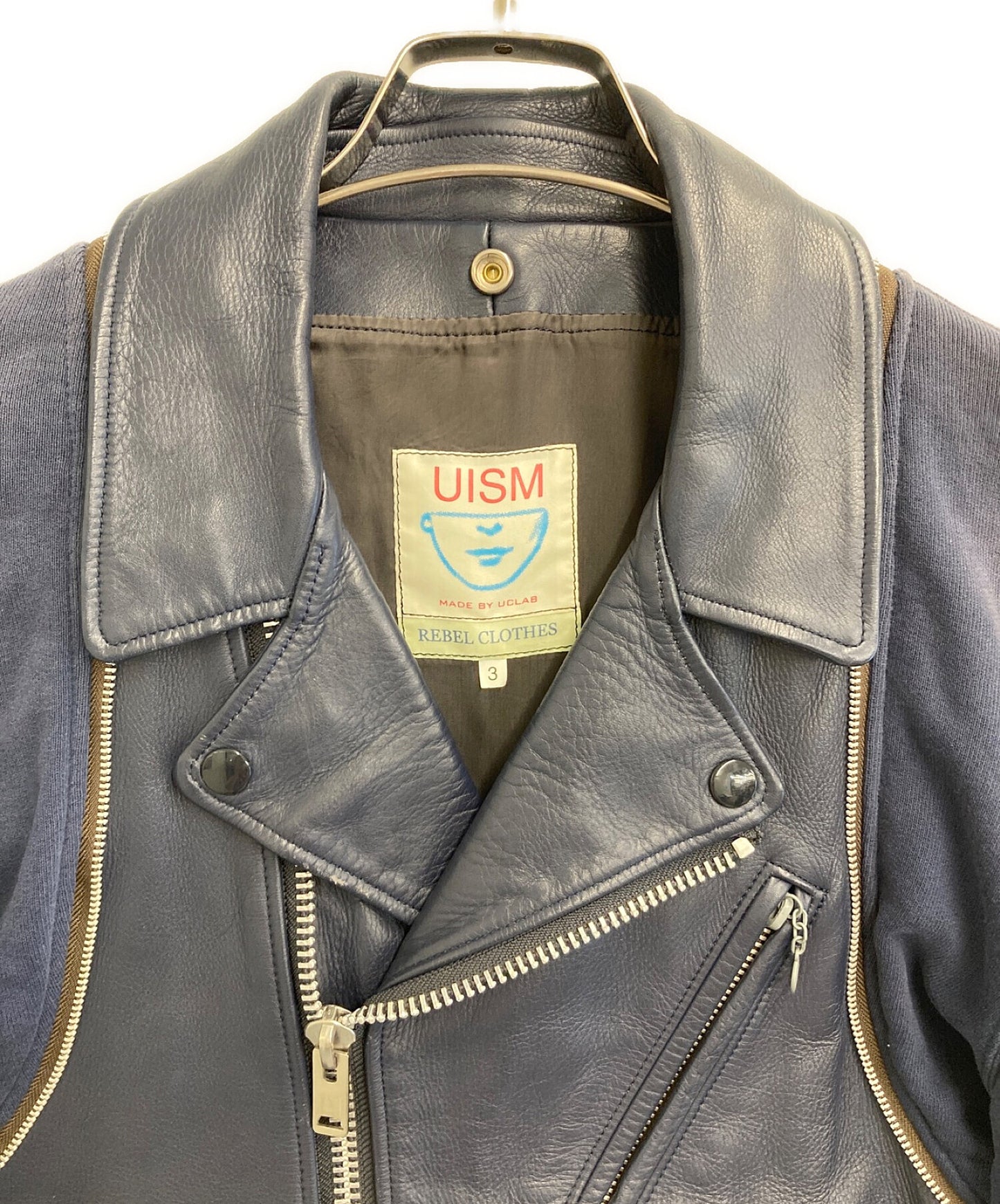 [Pre-owned] UNDERCOVERISM Sweatshirt-Switched Cowhide Riders Jacket C4213