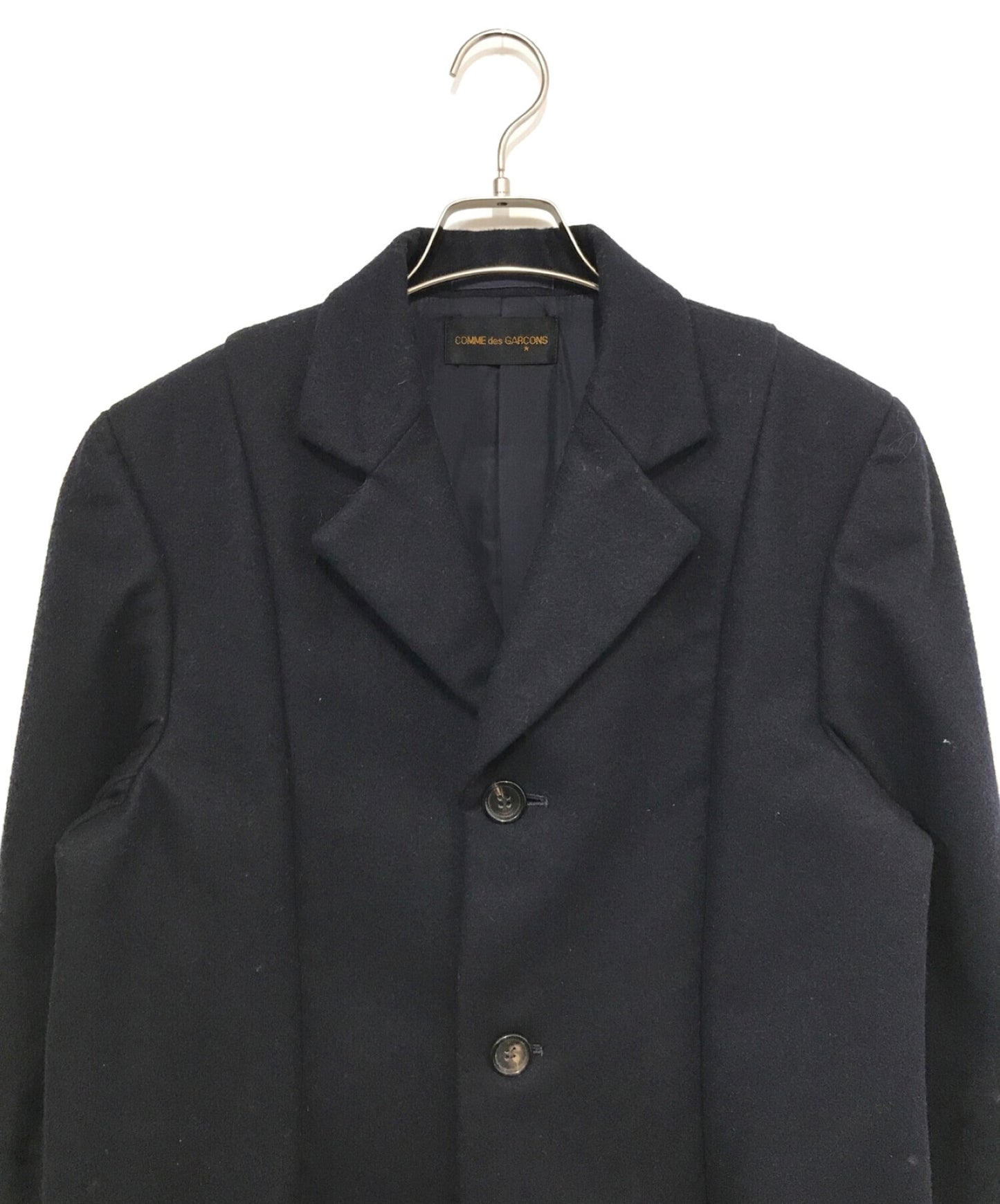[Pre-owned] COMME des GARCONS Open Collar Tucked Design Wool Coat GC-040140