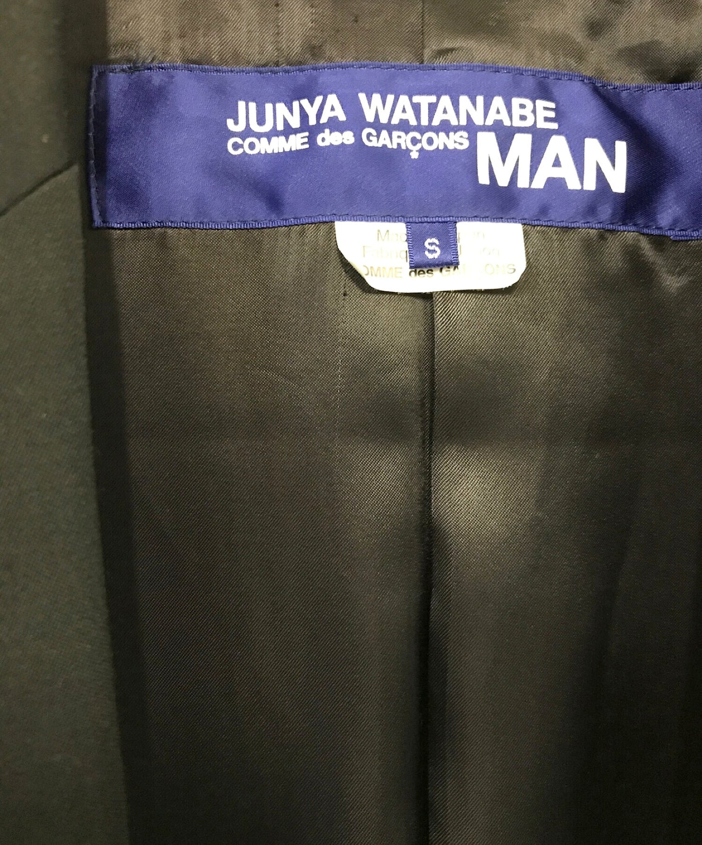 Junya Watanabe CDG男子量身定制外套，皮革開關WP-J003