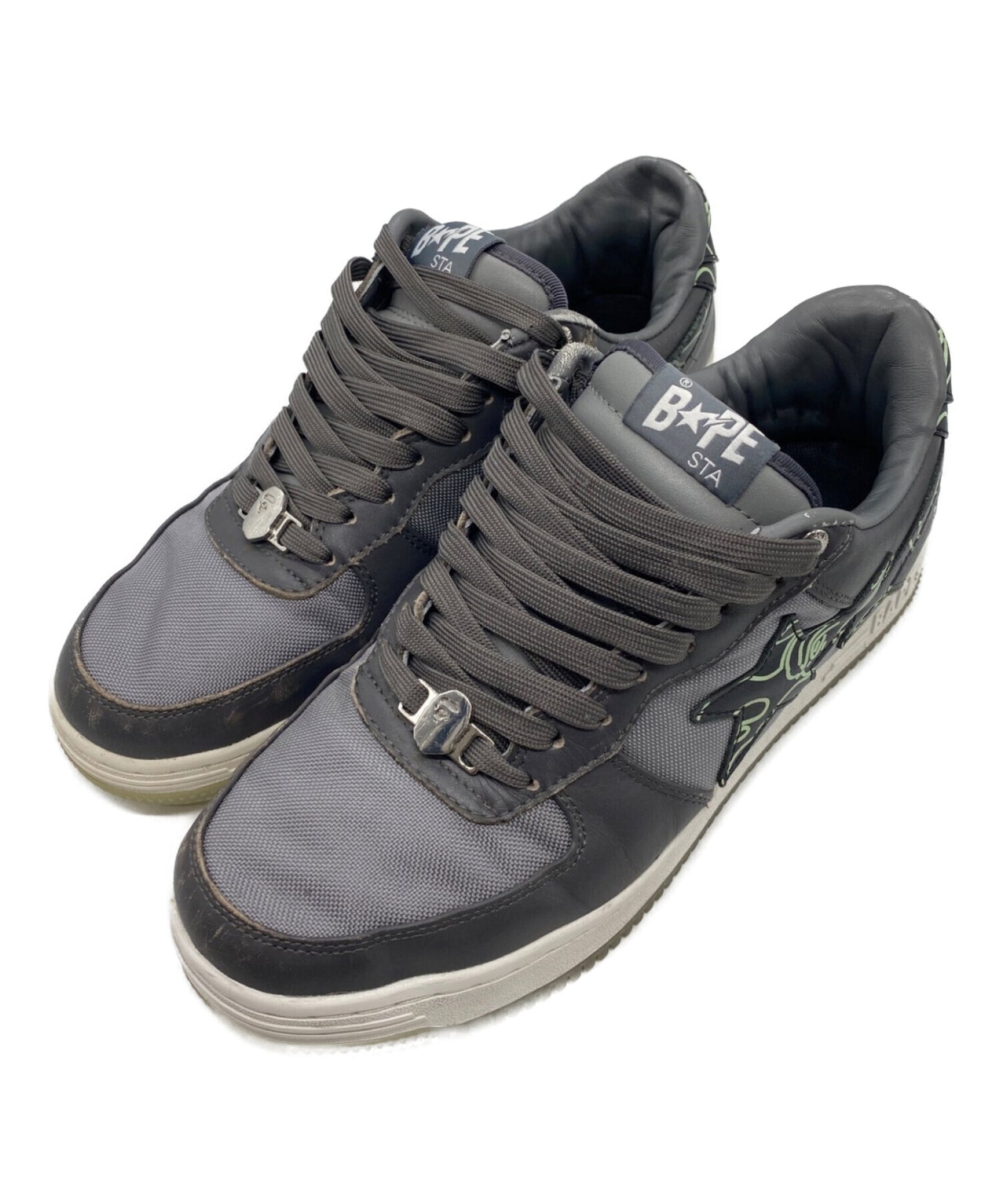 [Pre-owned] A BATHING APE TEXT GREY BAPE STA 0ZXSHM91X0071