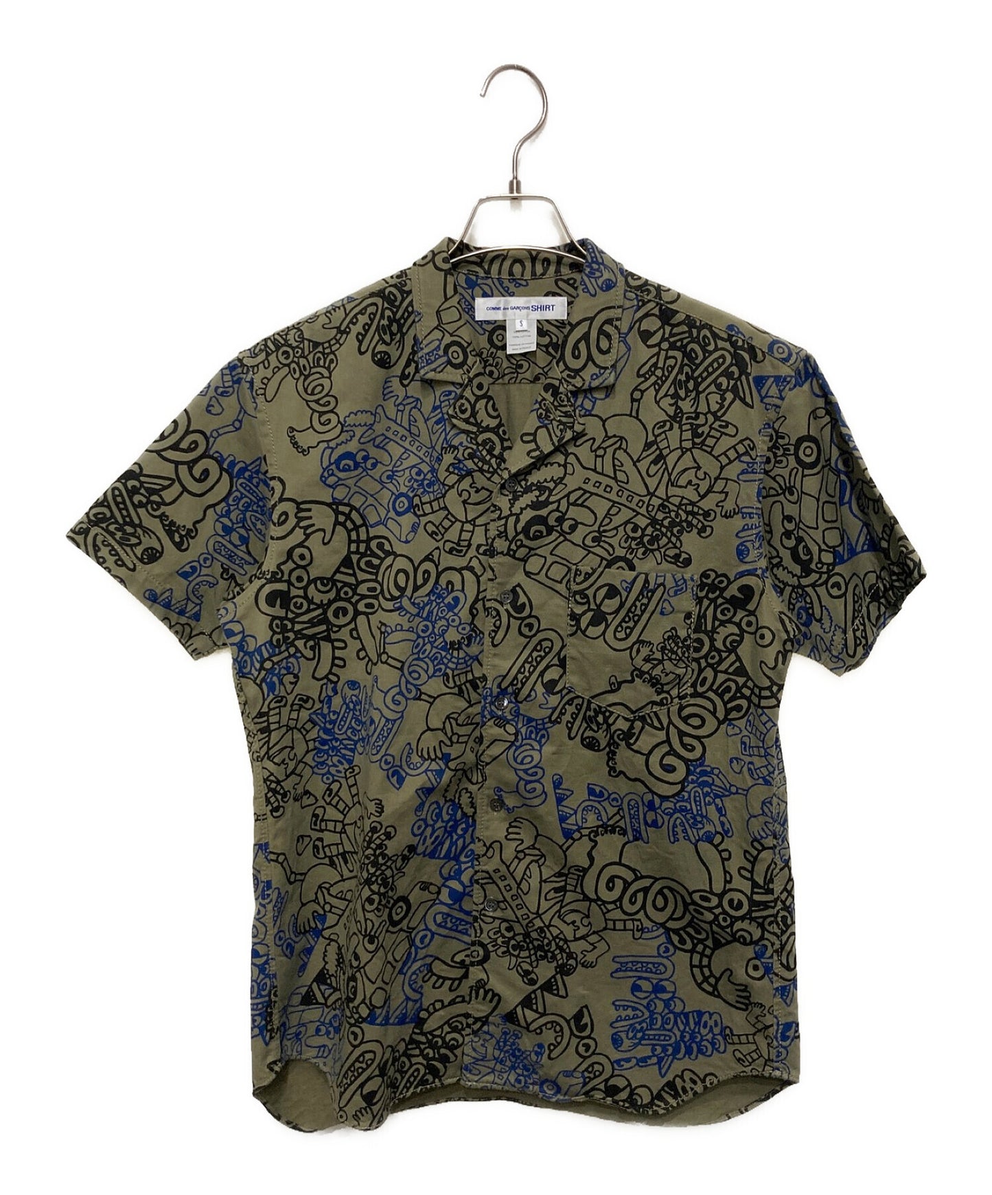 [Pre-owned] COMME des GARCONS SHIRT S/S shirt with all-over pattern S25070