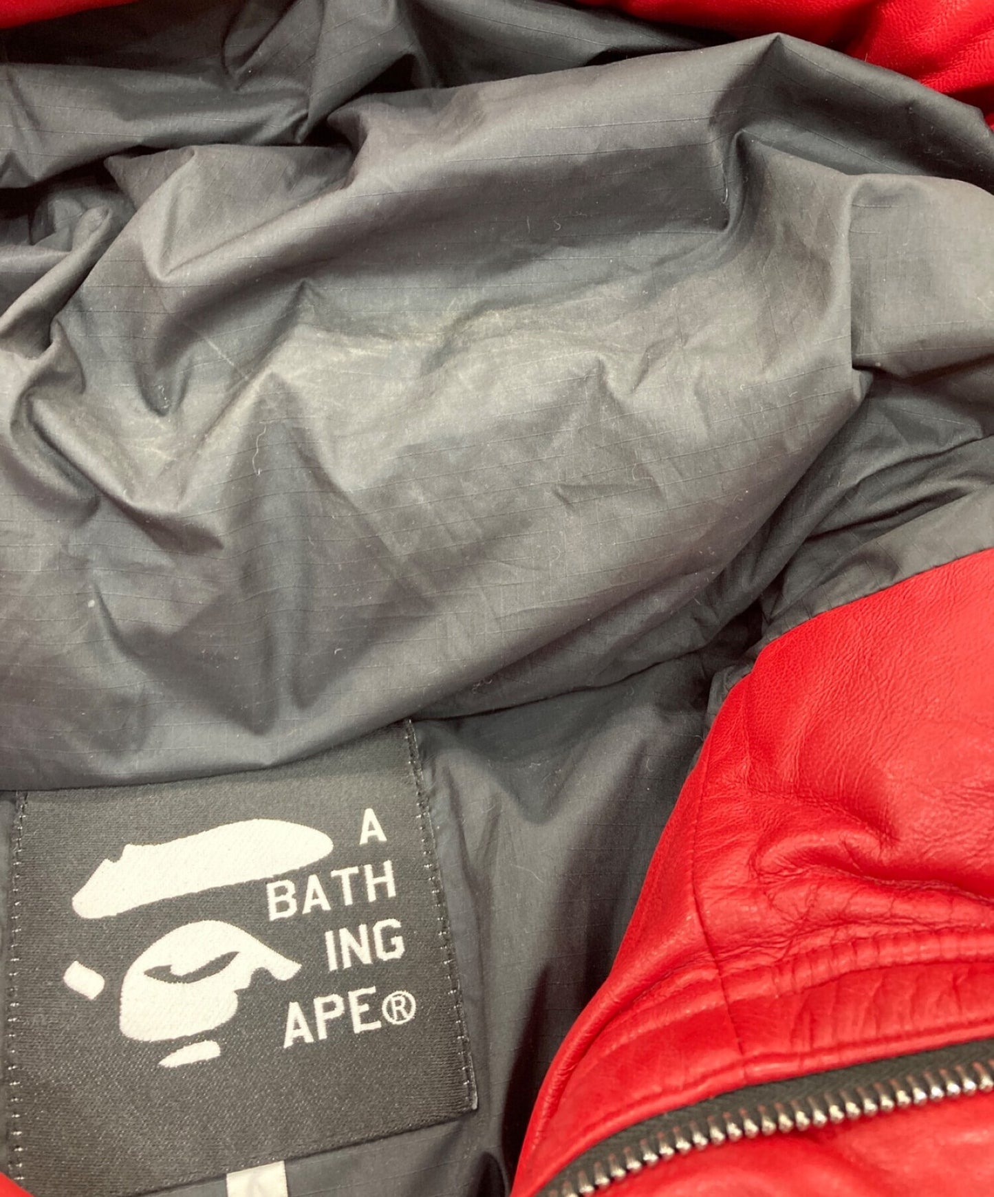 [Pre-owned] A BATHING APE Leather Down Jacket