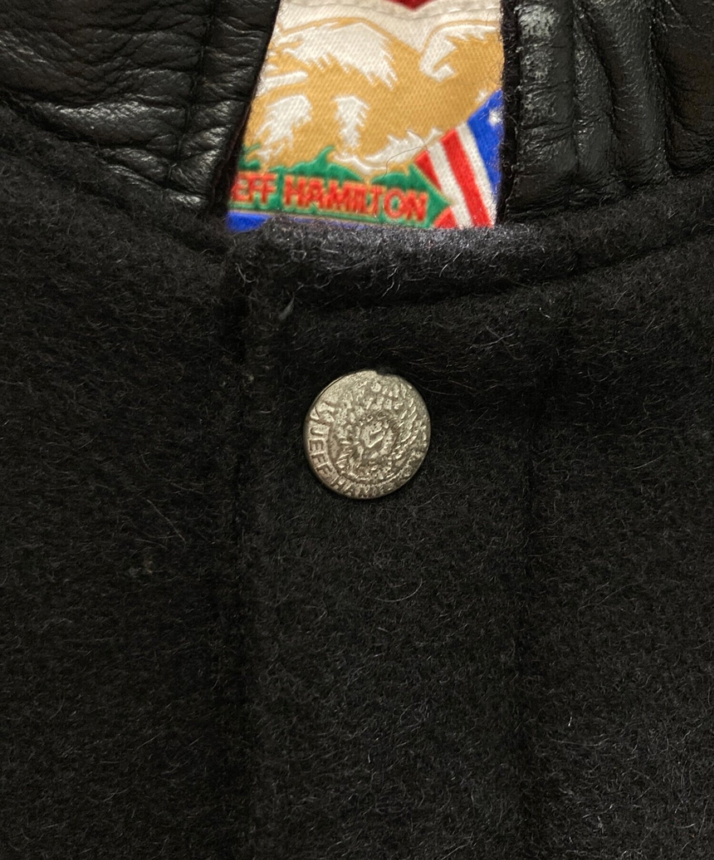 [Pre-owned] JEFF HAMILTON Team Logo Wappen Varsity Jacket