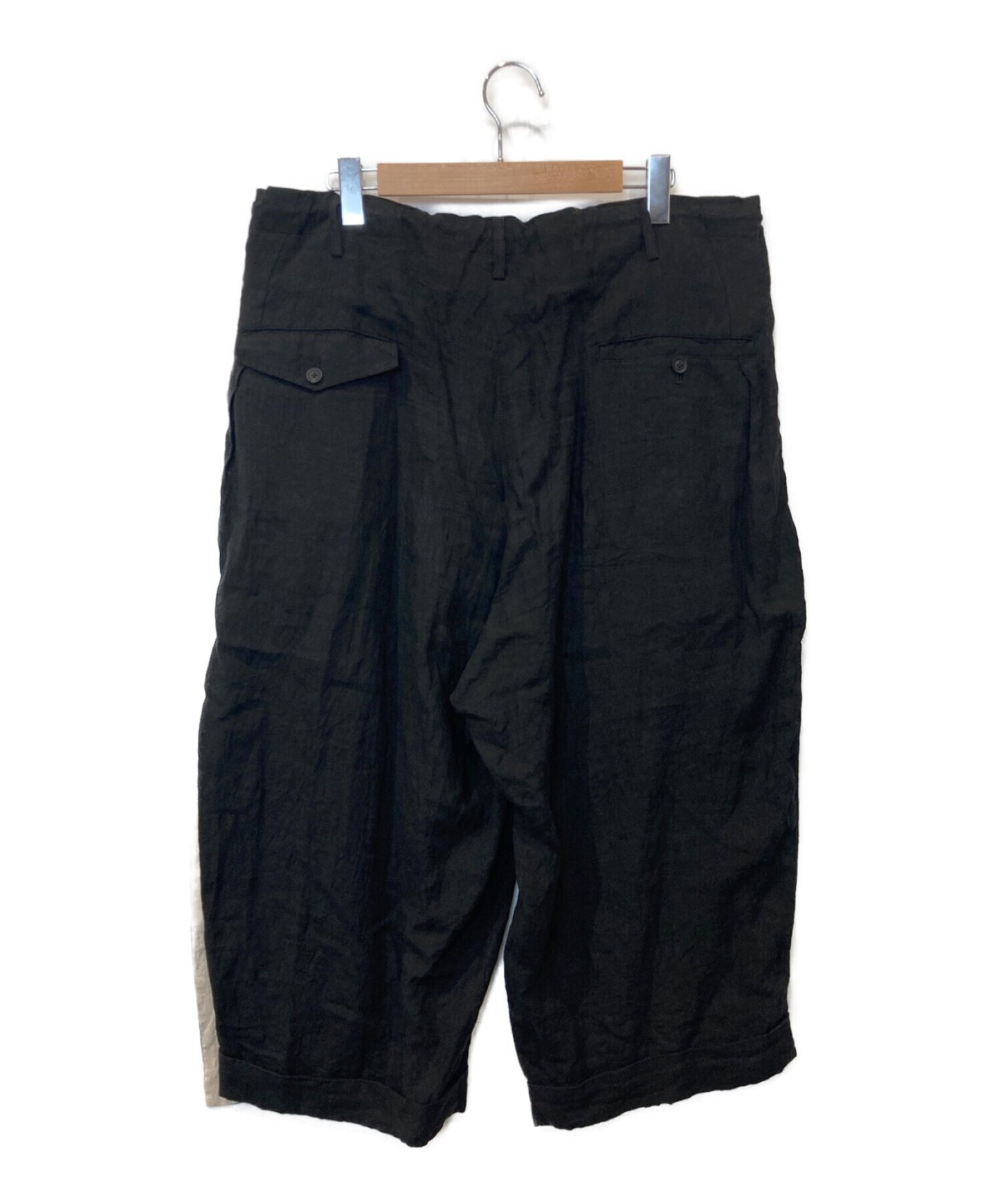 [Pre-owned] YOHJI YAMAMOTO BELGIUM LINEN PLUSH CUFFS PANTS/Double Face Linen Chef Pants HG-P29-304