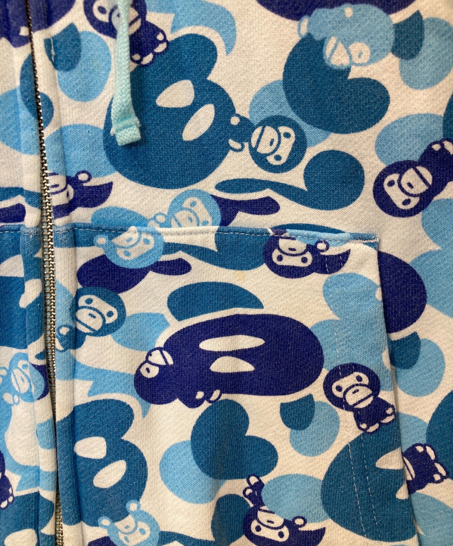 목욕 원숭이 밀로 블루 카모 풀 지퍼 까마귀 1860-115-028