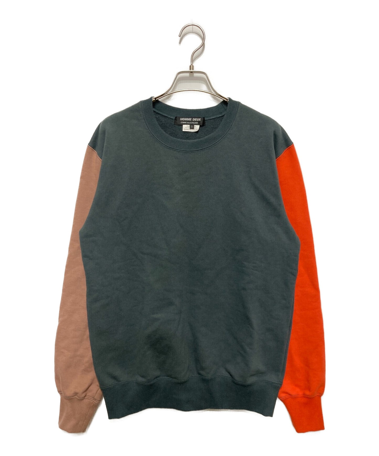 COMME des GARCONS HOMME DEUX Sleeve Bicolor Crewneck Sweatshirt DF-T008