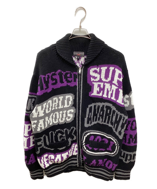 [Pre-owned] Supreme×HYSTERIC GLAMOUR Logos Zip Up Sweater