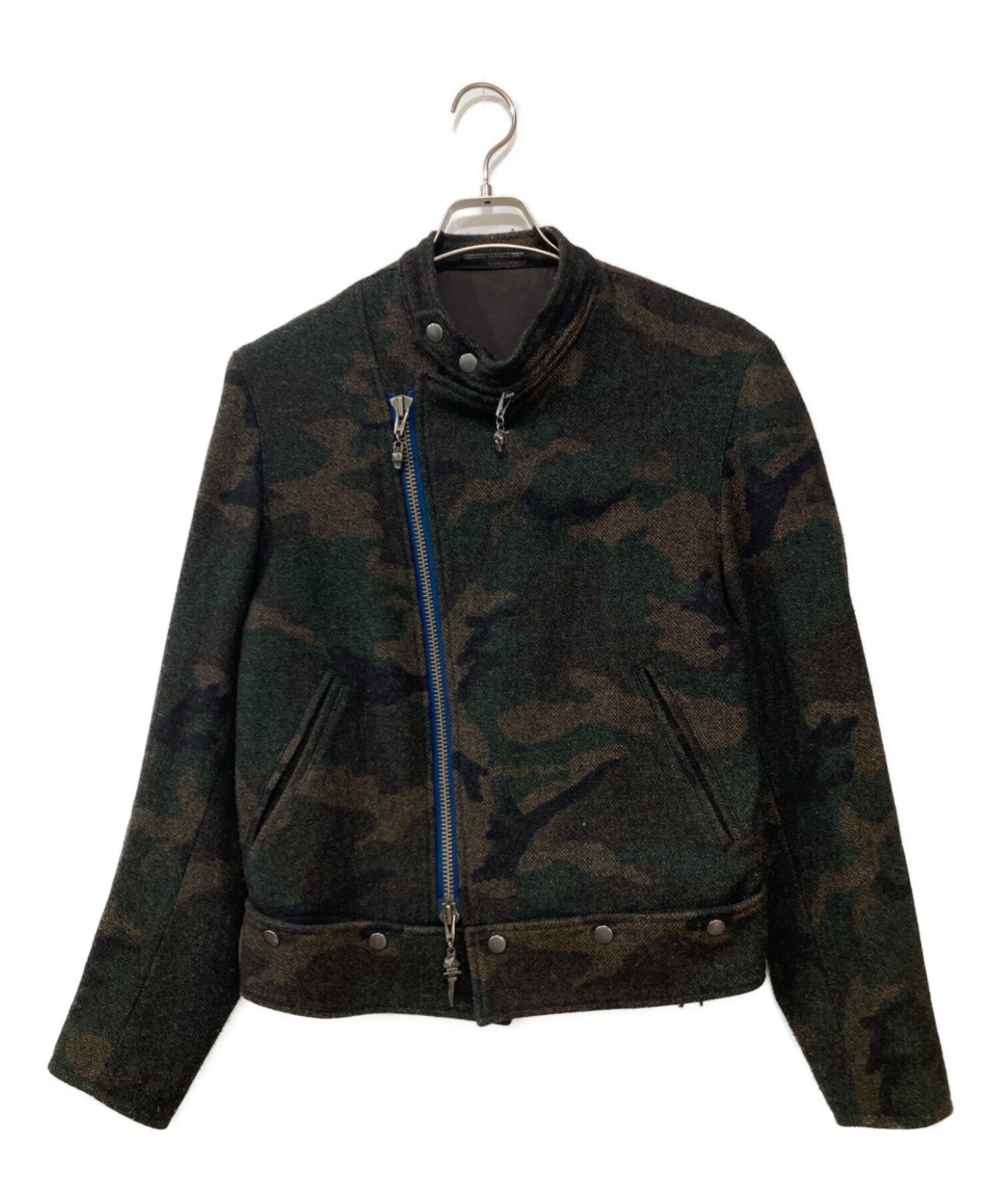 Yohji Yamamoto Pour Homme 14Aw Camouflage Wool Riders Jacket HF-Y03-128