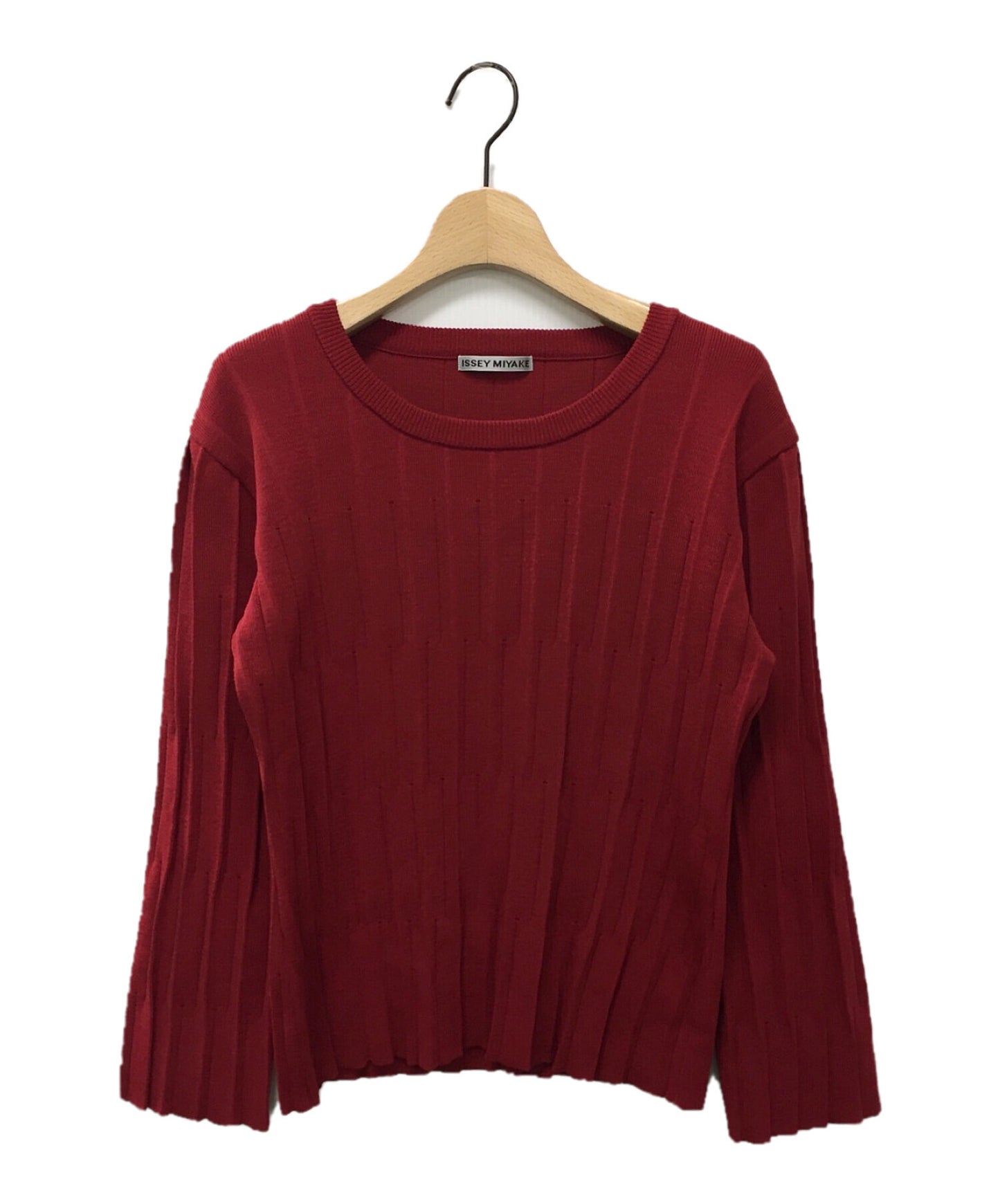 [Pre-owned] ISSEY MIYAKE Pleated crew neck knit