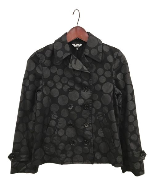 黑色COMME DES GARCONS点打印外套1A-C005