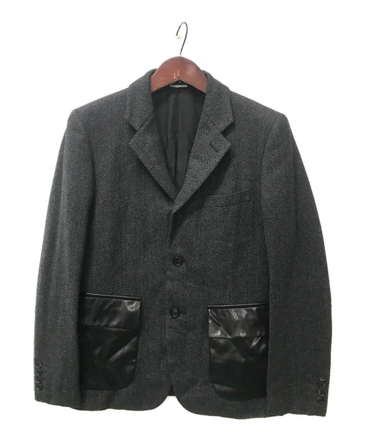 [Pre-owned] COMME des GARCONS HOMME DEUX Faux Leather Pocket Tailed Jacket DN-J051/AD2014