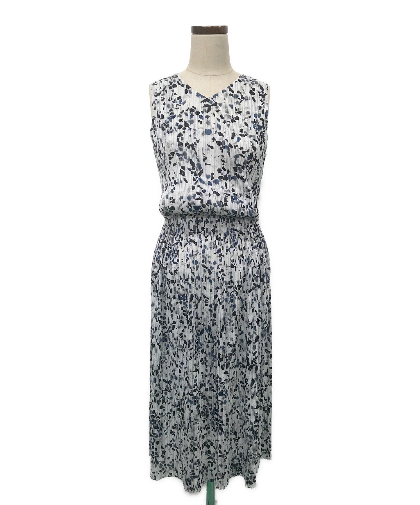 주름은 월간 색상 / 톤 프린트 PLEATED 드레스 PP01-JH226