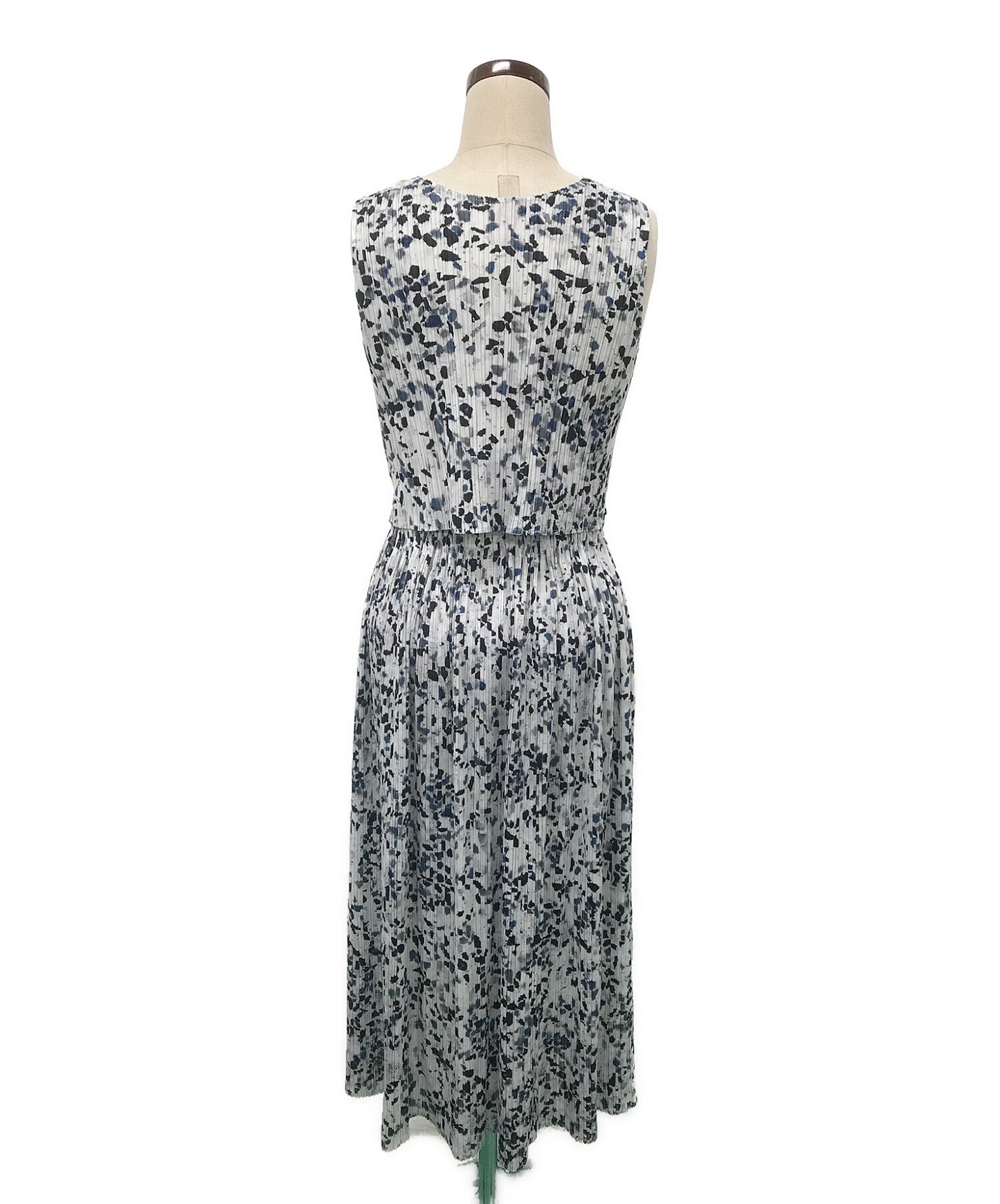 주름은 월간 색상 / 톤 프린트 PLEATED 드레스 PP01-JH226