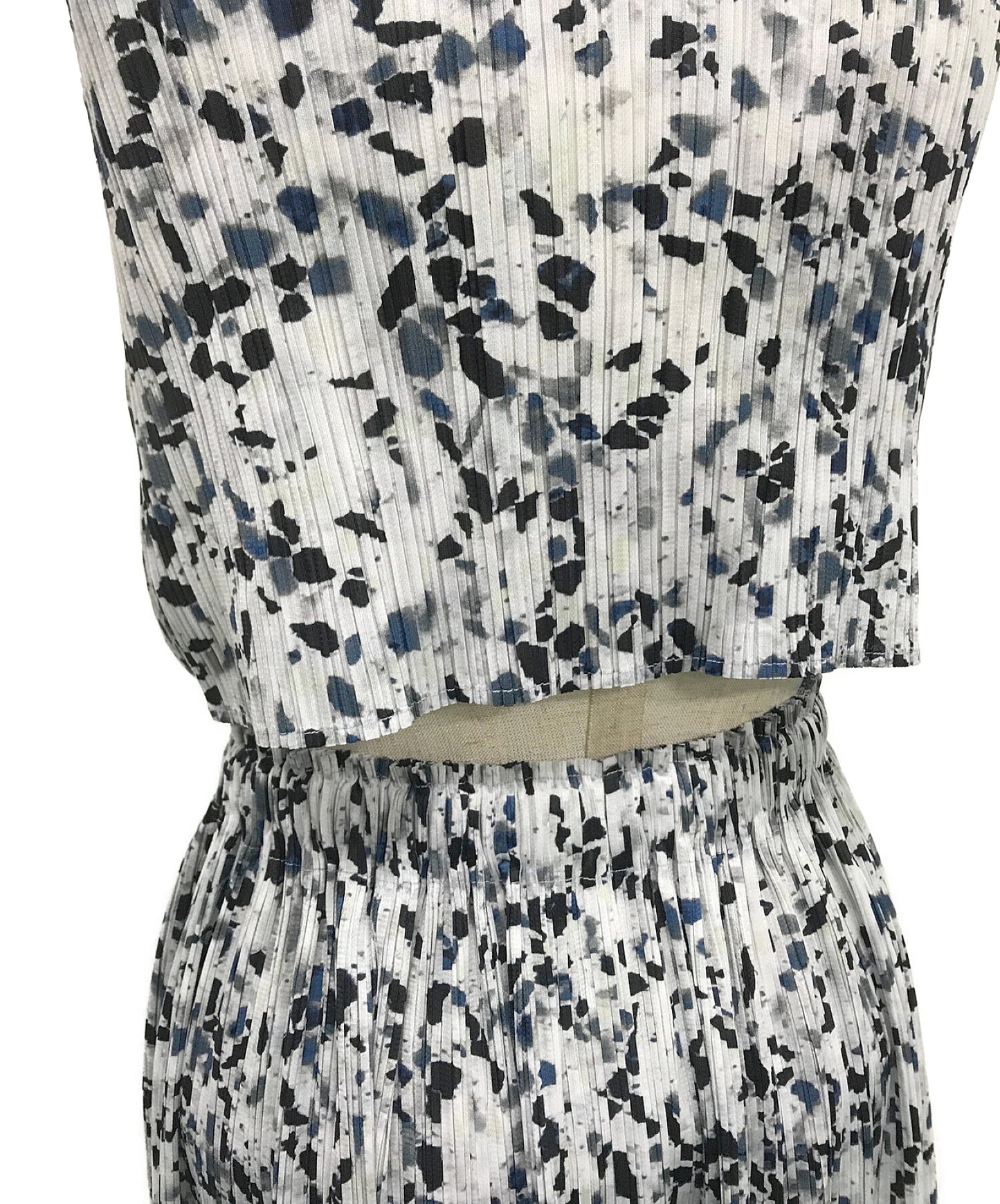 주름은 월간 색상 / 톤 프린트 PLEATED 드레스 PP01-JH226