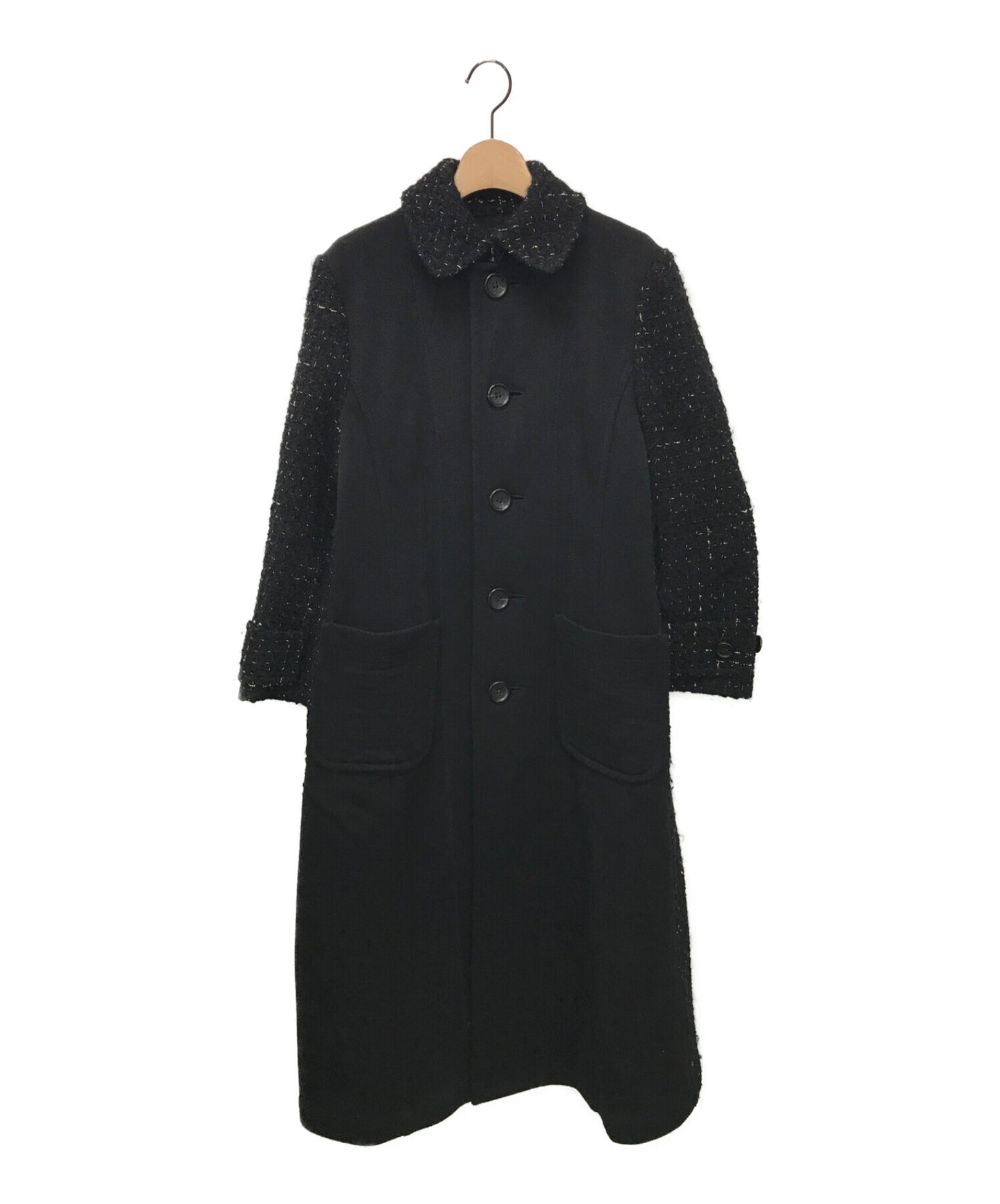 [Pre-owned] tricot COMME des GARCONS Tweed Switching Long Coat TB-C004/AD2018