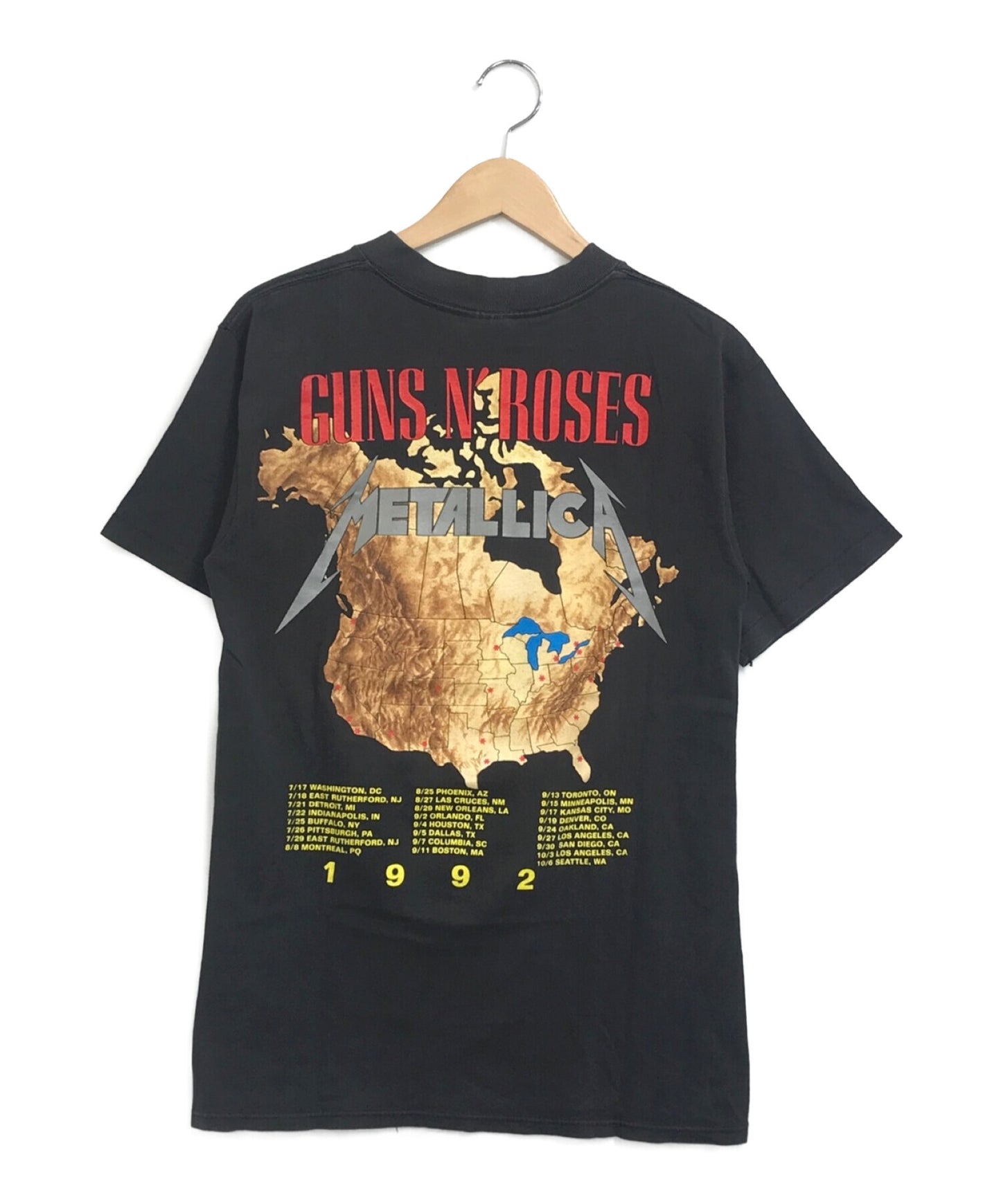 Metallica X Guns N'Roses Band T恤92的巡回赛