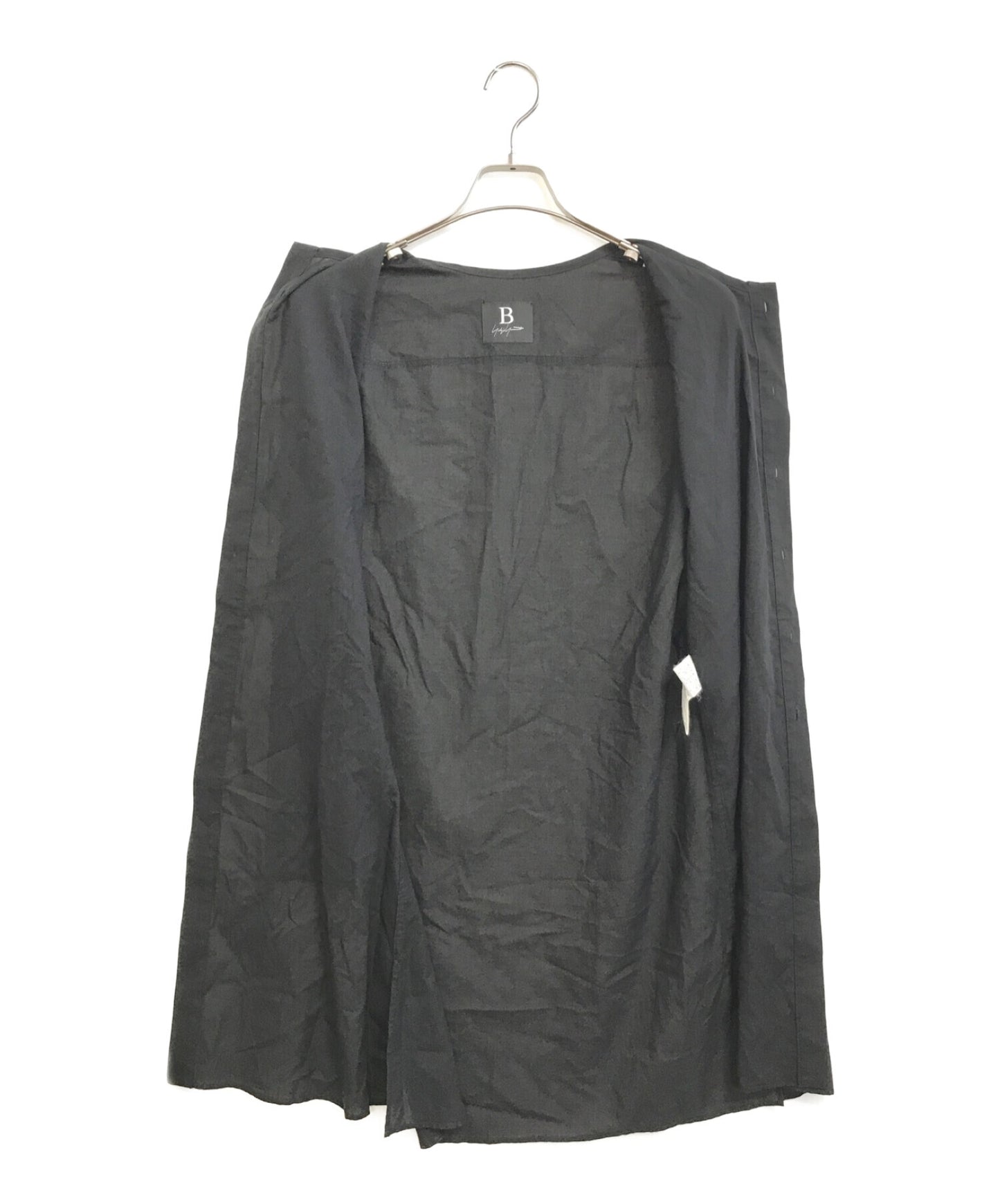 B Yohji Yamamoto 120/2孤独，无颈袖衬衫
