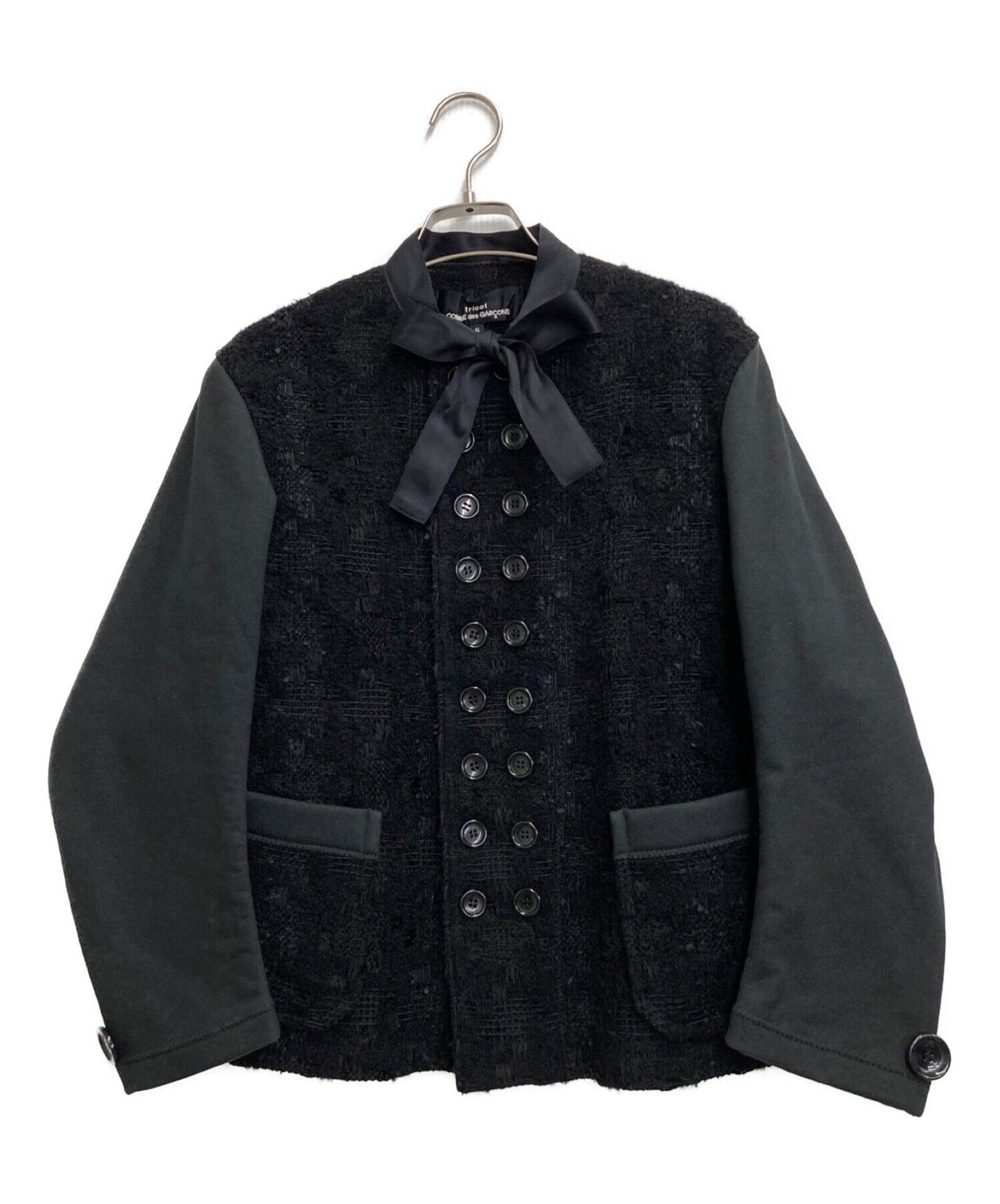 [Pre-owned] tricot COMME des GARCONS Sleeve Switching Jacket / AD2018 / Tweed Double Jacket / Ribbon Jacket / Jacket TB-J003/AD2018