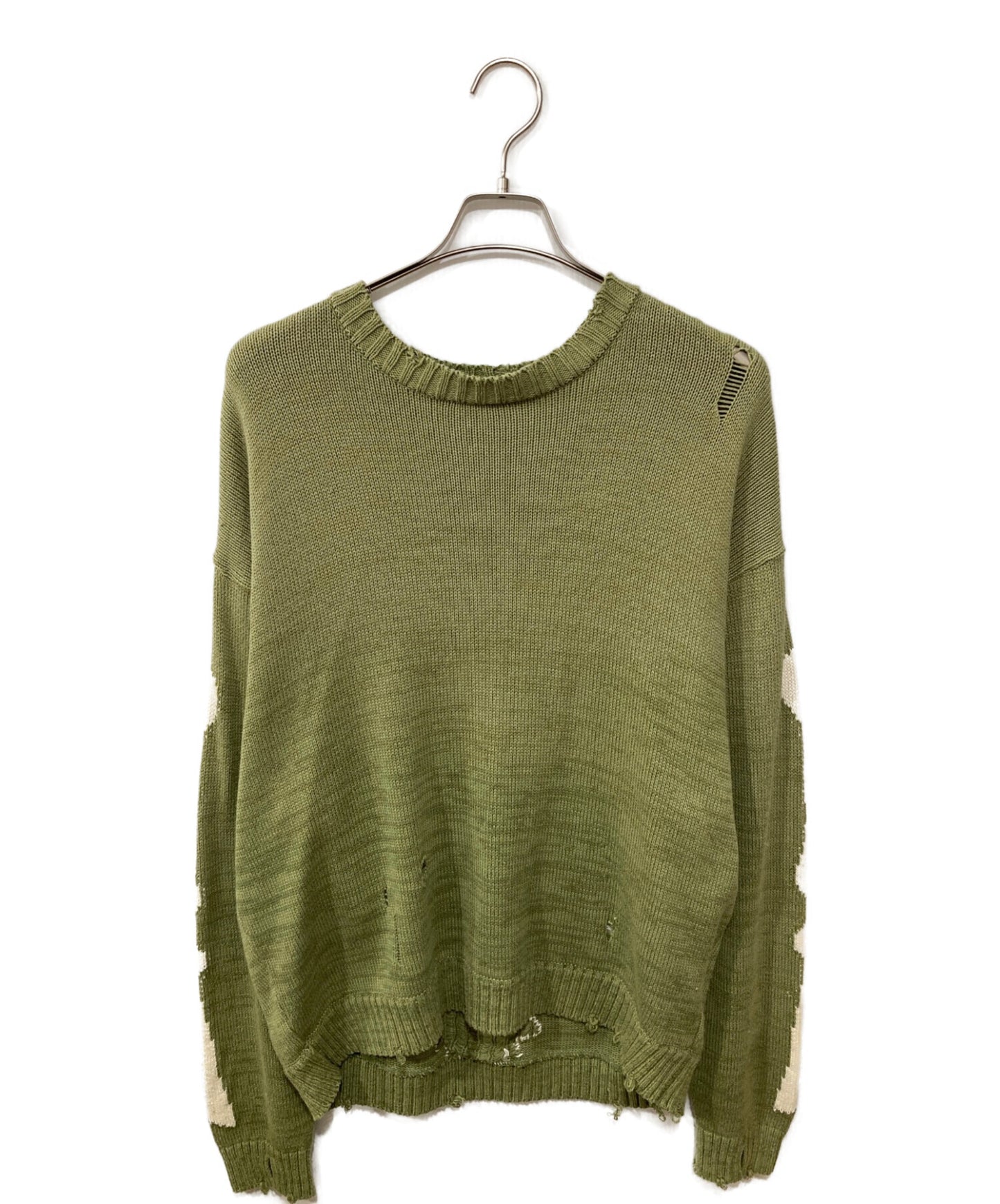 [Pre-owned] KAPITAL 5G cotton knit BONE crew sweater K2003KN022