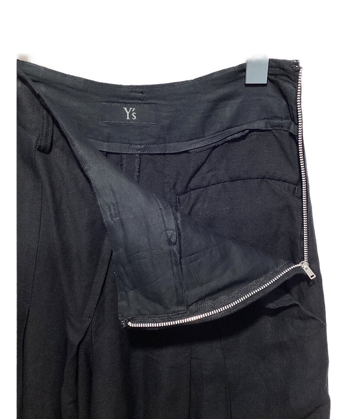 Y 's Linen Blend Tuck Wide 바지
