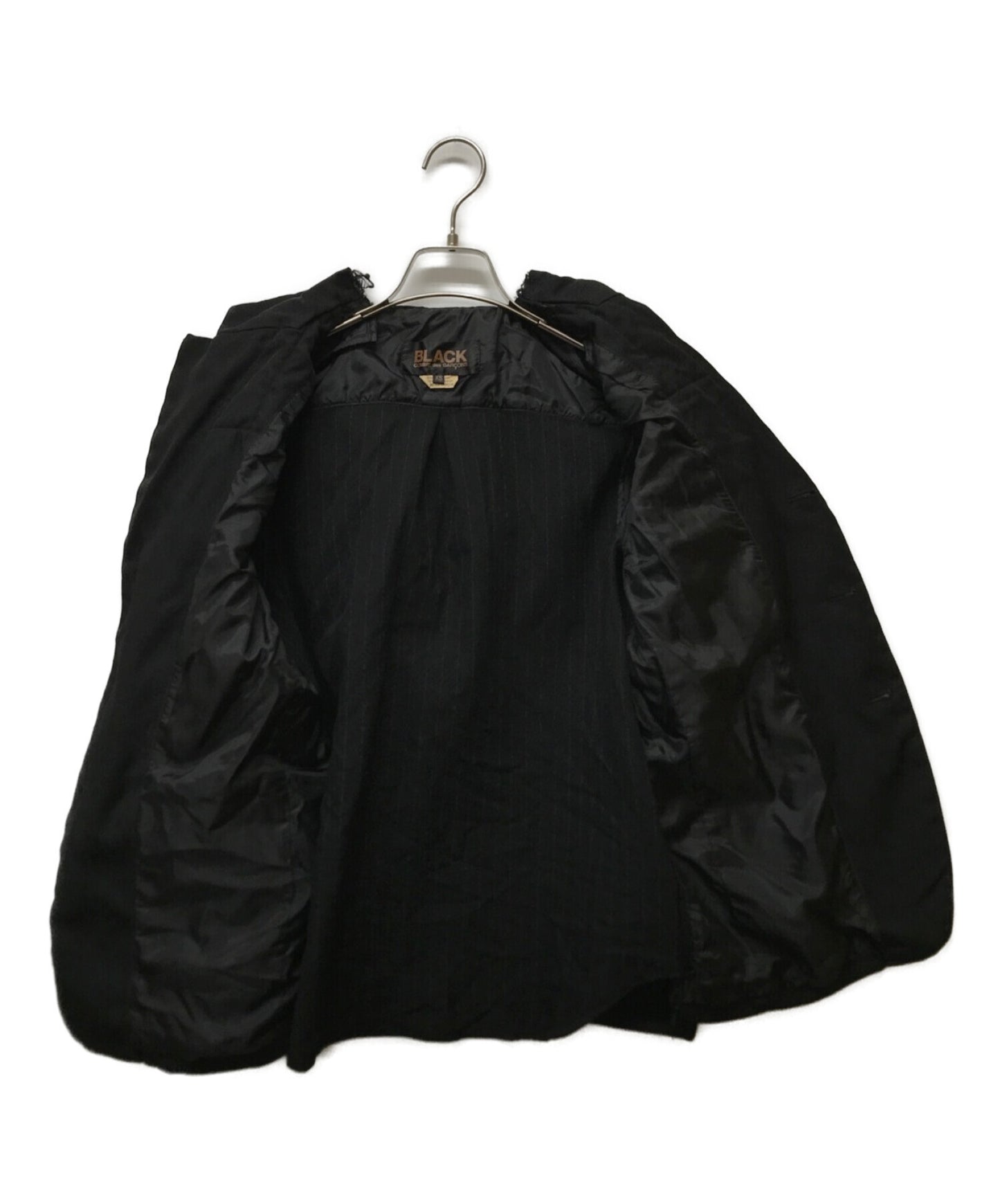 [Pre-owned] BLACK COMME des GARCONS Hooded Pinstripe Blazer 1D-J016
