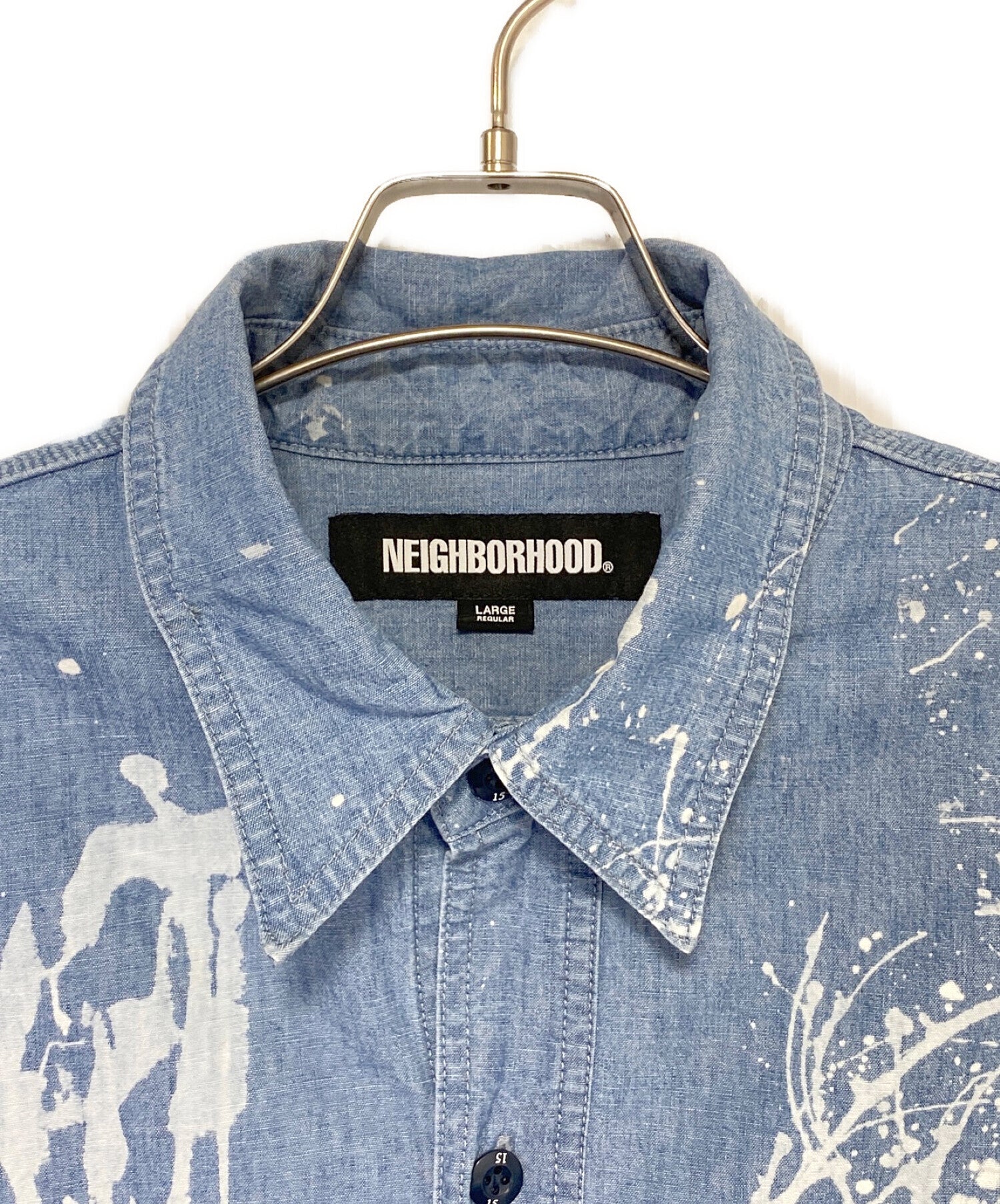 [Pre-owned] NEIGHBORHOOD BLEACH CHAMBRAY SH LS . CO 22AW Fall/Winter