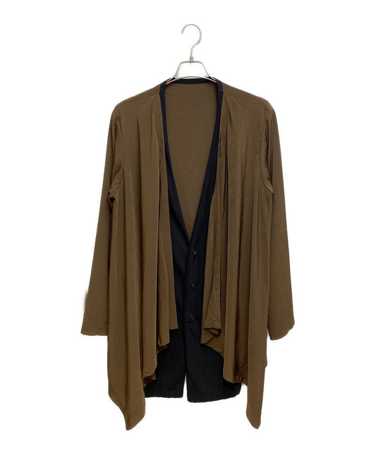[Pre-owned] GROUND Y Vintage Decyne Combination Layered Drape Cardigan GM-T21-800
