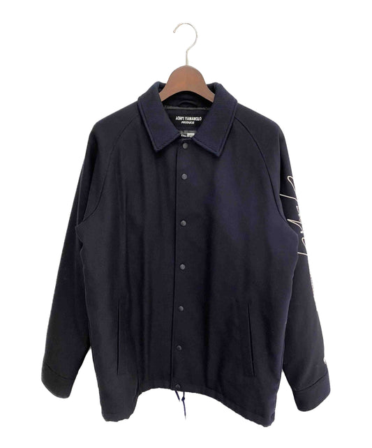 [Pre-owned] Yohji Yamamoto POUR HOMME Signature Logo Wool Coach Jacket HR-Y30-145