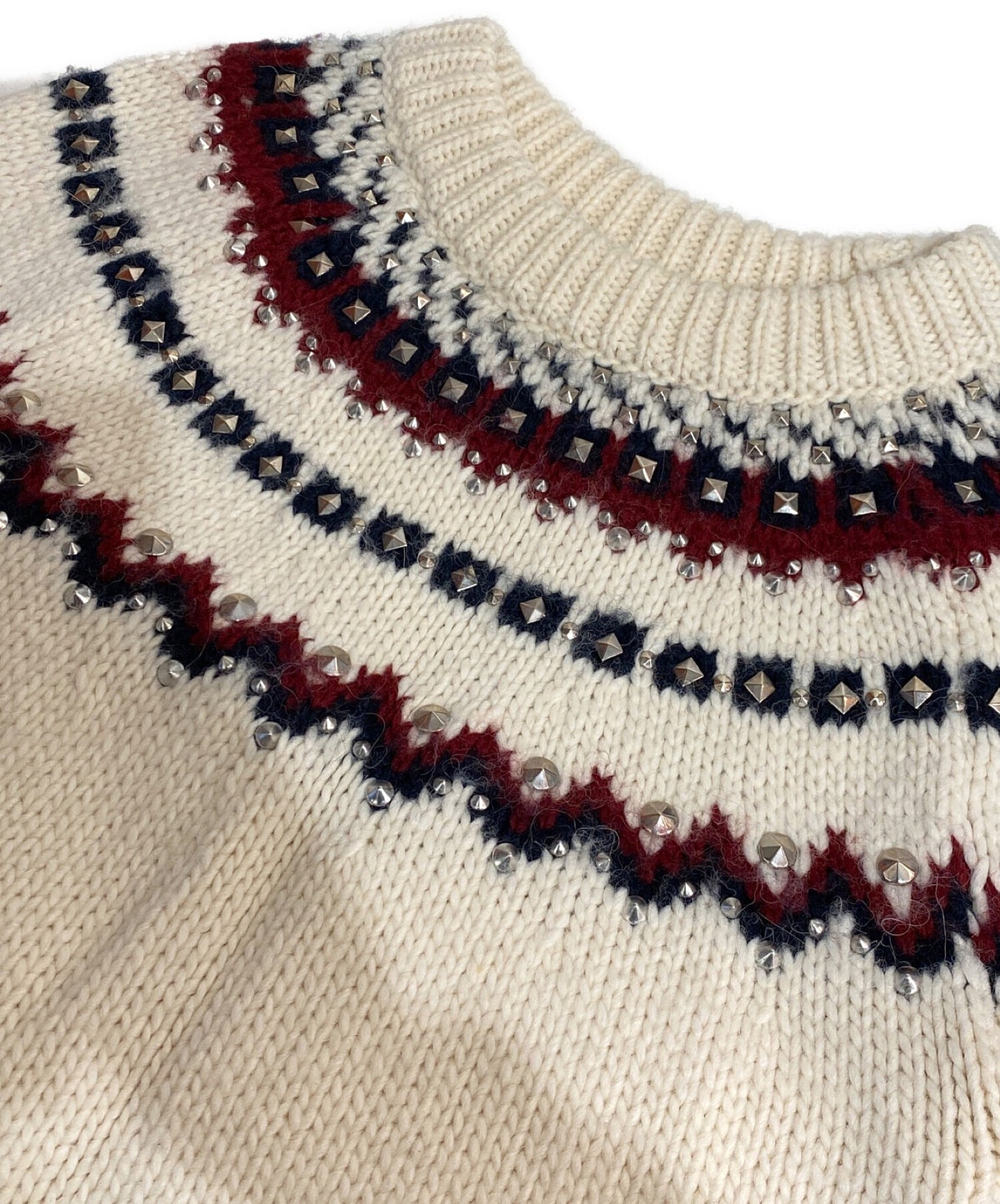 [Pre-owned] Saint Laurent Paris 13AW Studded elbow patch knit 331127 Y1CC1