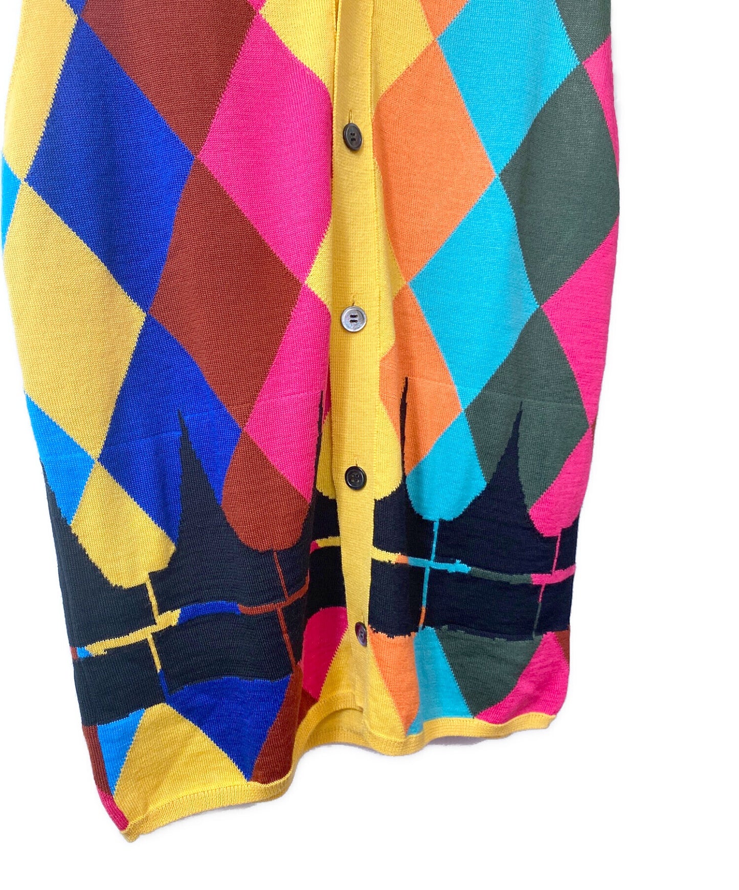 [Pre-owned] COMME des GARCONS HOMME PLUS 23SS Argyle Cardigan Vest PK-N004