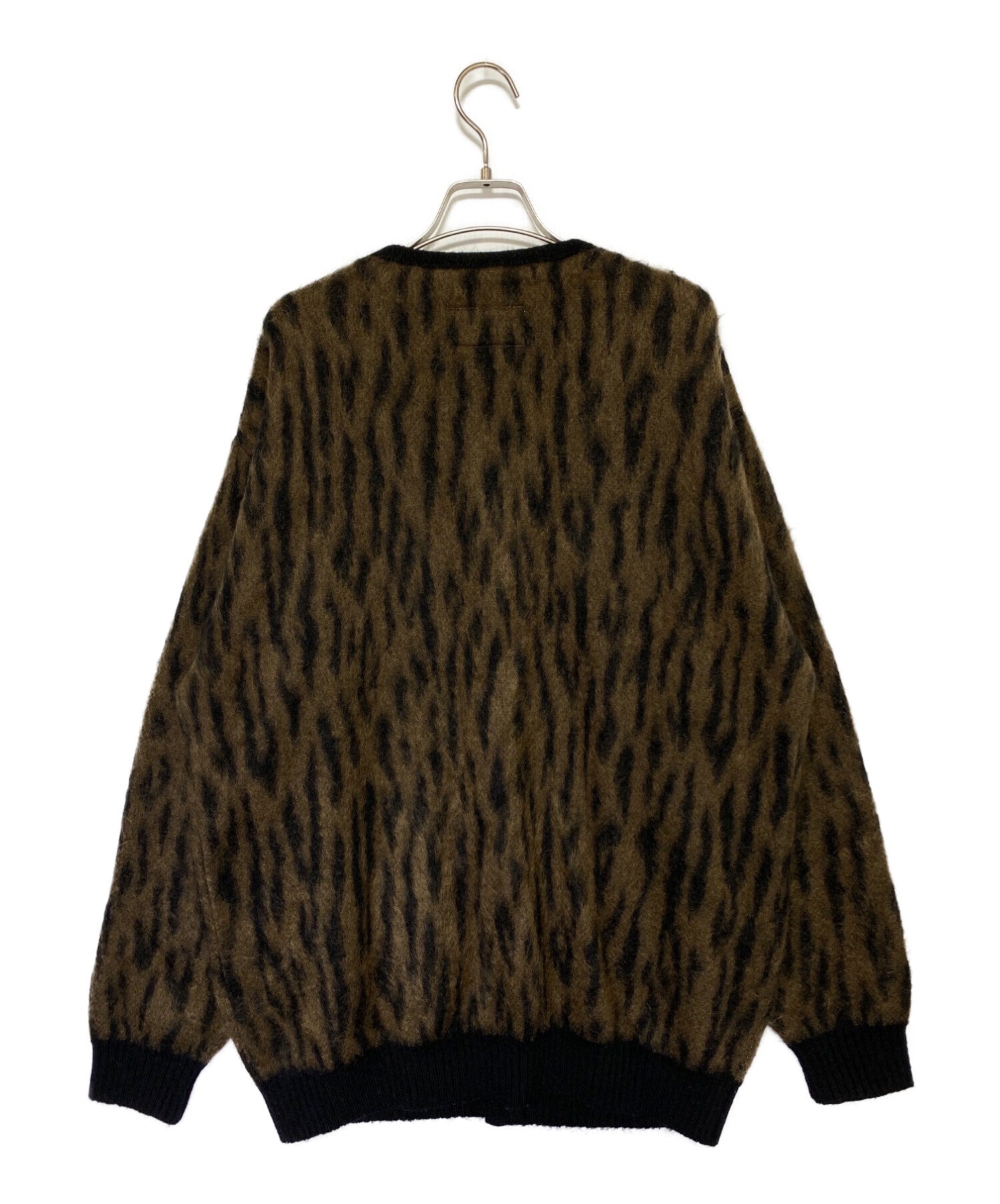 Pre-owned] WACKO MARIA LEOPARD MOHAIR CARDIGAN ( Leopard Mohair