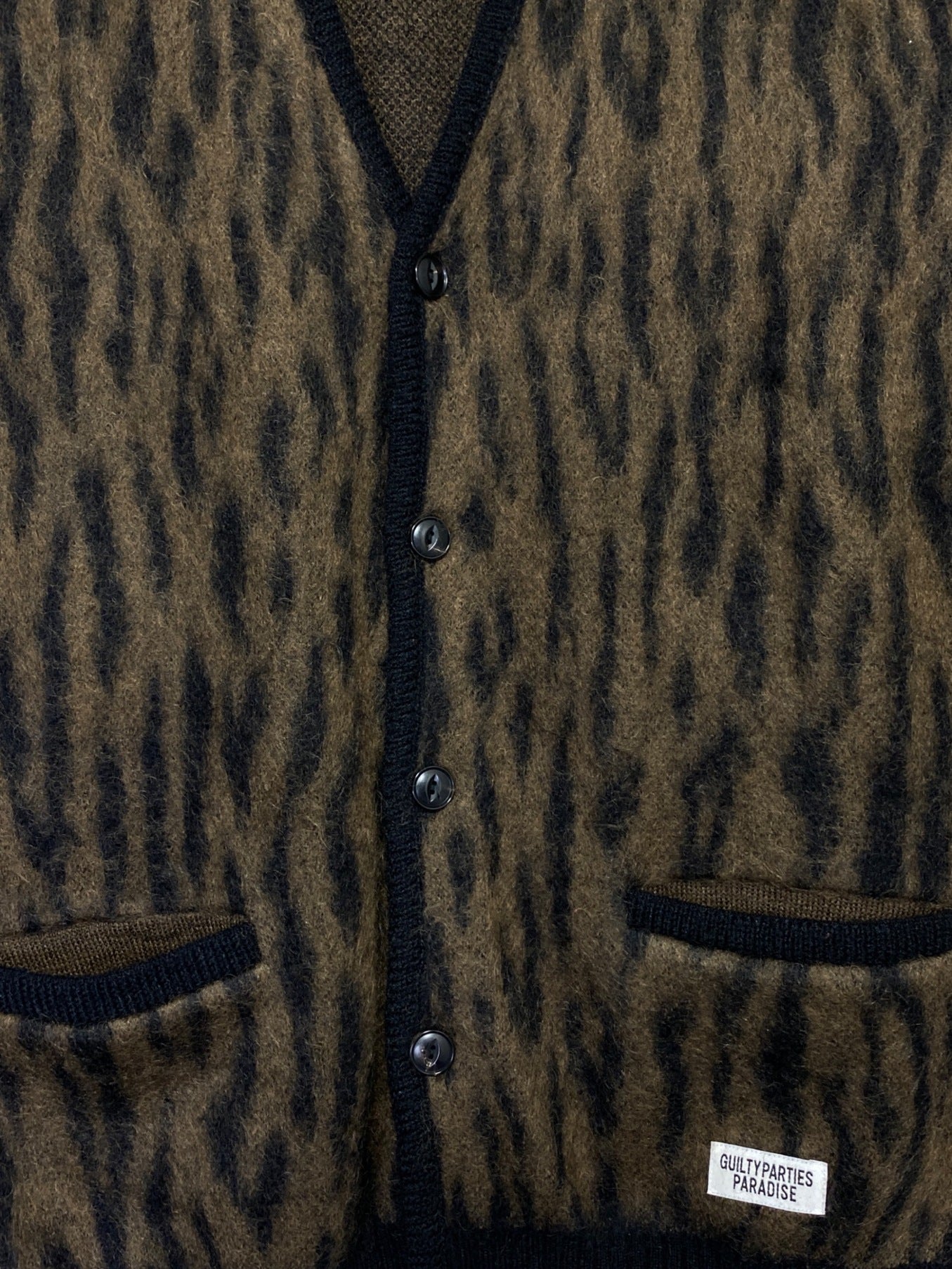 [Pre-owned] WACKO MARIA LEOPARD MOHAIR CARDIGAN ( Leopard Mohair Cardigan )