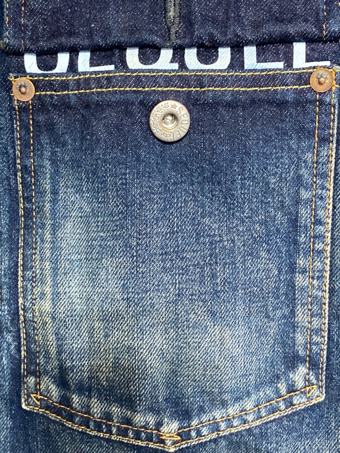 Idol vintage dark blue denim jacket with damage details for men | Circle Of  Trust official webshop