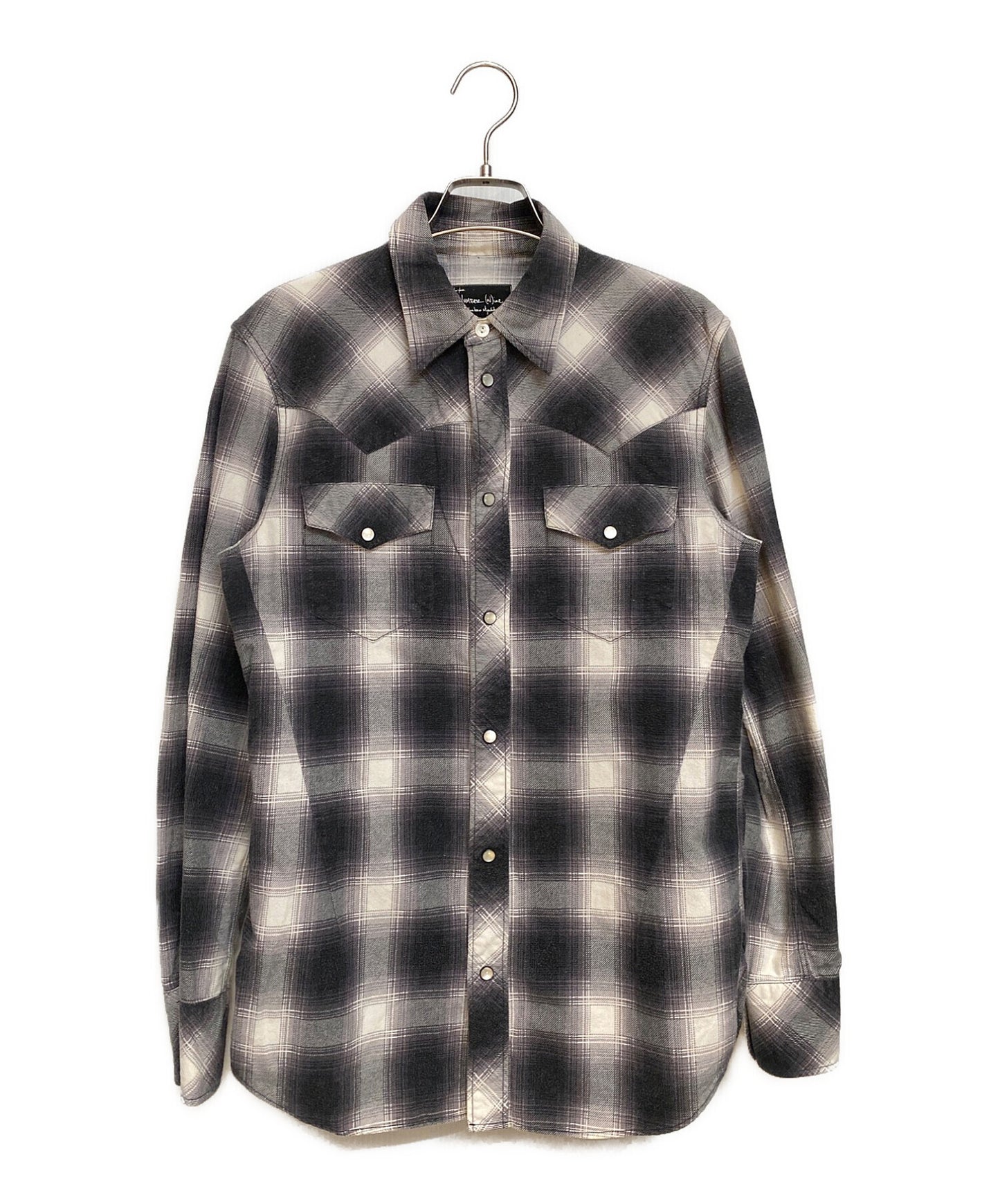 [Pre-owned] NUMBER (N)INE Ombre check shirt / 07AW / LOVE GOD MURDER / Archive F07-NS012
