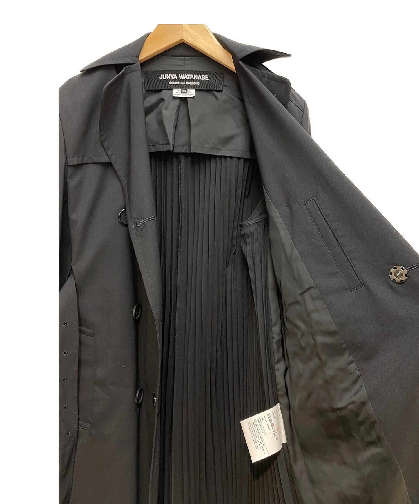 Junya Watanabe Comme Des Garcons Back Pleated Trench 코트 JE-C028