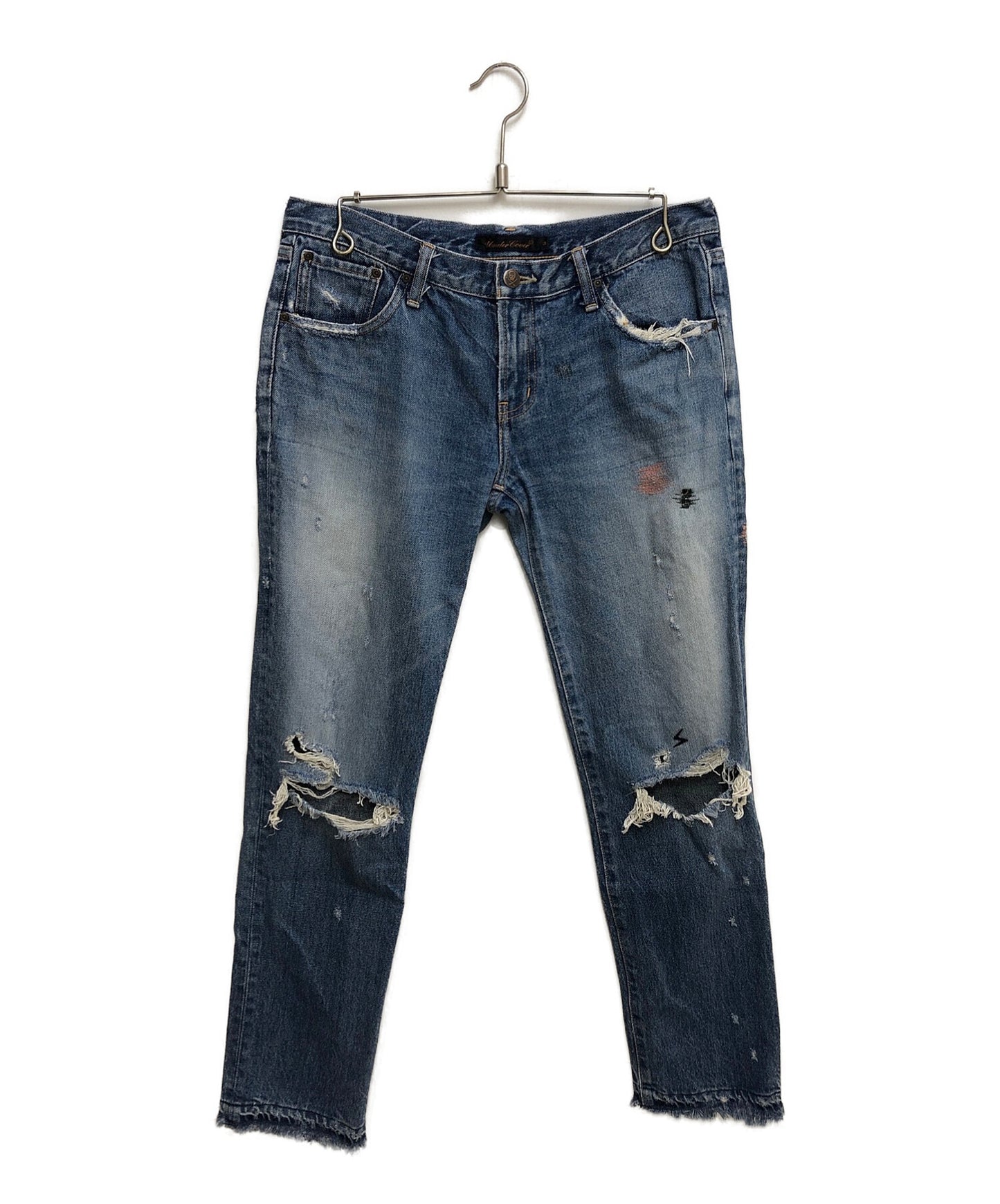 [Pre-owned] UNDERCOVER Thunder Embroidery Classic Denim Pants 5S39-P11