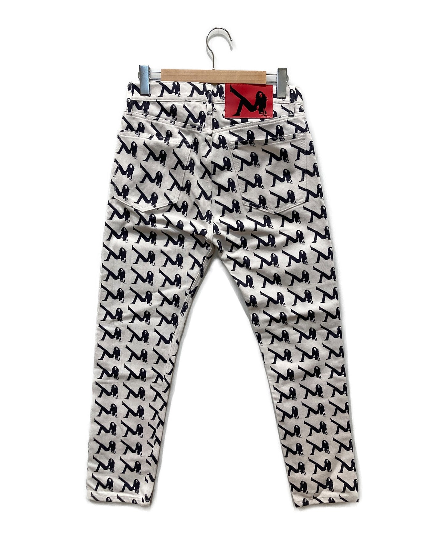 Calvin Klein 205W39NYC女士印刷牛仔褲 /塗漆 /直 /彩色褲子 /